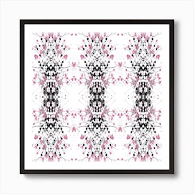 Delicate Flower Pattern Pink Art Print