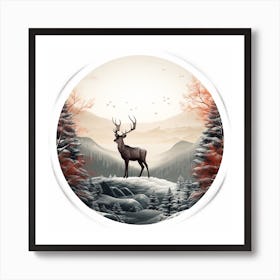 Deer In The Forest 1 Art Print