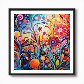 Colorful Flowers 7 Art Print