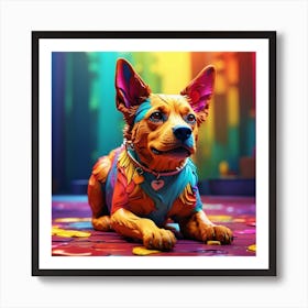 Colorful Dog Art Print