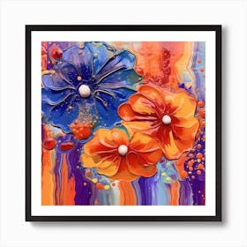 Abstract Flower Painting Art Print