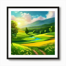 Landscape Painting 245 Art Print