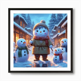 Snowmen Art Print