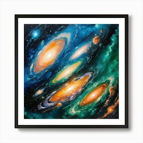 Galaxy Painting Art Print