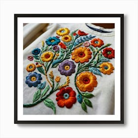 Default Hand Embroidery On Shirts 3 Art Print