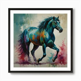 'Blue Horse' 1 Art Print