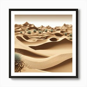 Desert Landscape 6 Art Print