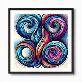 Infinity Colors Wall Art Art Print