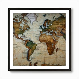 World Map 14 Art Print