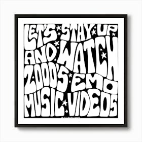 2000s Emo Music Videos Art Print
