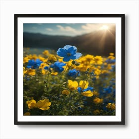 Cosmos Flowers Art Print