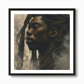 Man With Dreadlocks 1 Art Print