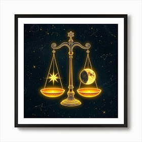 Astrology Scales 1 Art Print