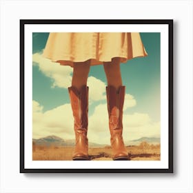 Cowgirl Legs Vintage 2 Affiche