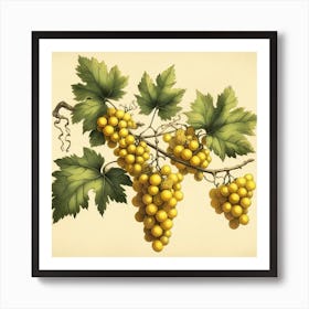 Yellow Grapes Art Print