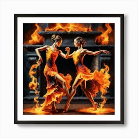 Flamenco Dancers Art Print