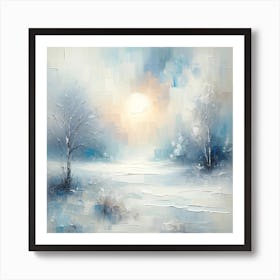 Winter Landscape Canvas Print Art Print