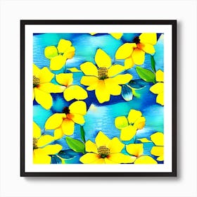 Yellow Flowers 1 Art Print