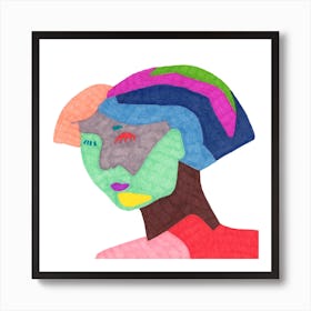 Woman In Colours Square Poster