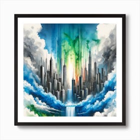 Utopia - Watercolor/Oil Art Print