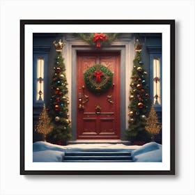 Christmas Decoration On Home Door Epic Royal Background Big Royal Uncropped Crown Royal Jewelry Art Print