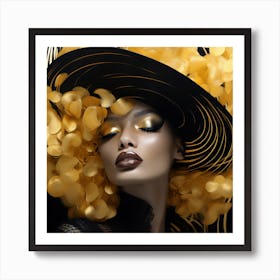 Golden Hat Art Print