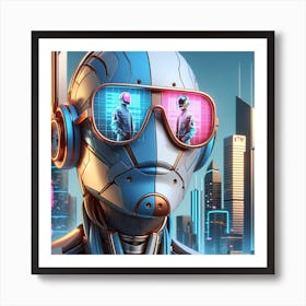 Futuristic Robot 10 Art Print