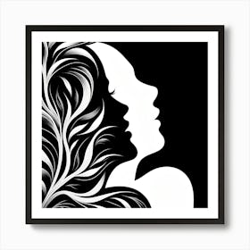 Silhouette Of A Woman 12 Art Print