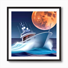 Moonlight Cruise 43 Art Print