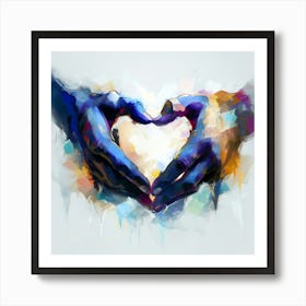 Heart Shape Of Hands Art Print