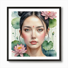 Lotus Flower 1 Art Print