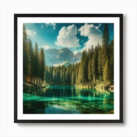 Lake In The Mountains 47 Art Print