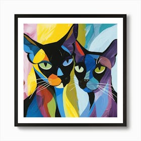 Kisha2849 Burmese Cats Colorful Picasso Style No Negative Space 260a07df 4c77 4c01 A9dd 036acbd33e0d Art Print