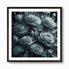 Roses In The Dark 3 Art Print