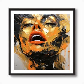 Gold And Black Art Print