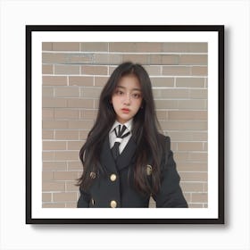 AI Jisoo In School Uniform 1 Affiche