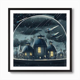 Snowglobe City Art Print