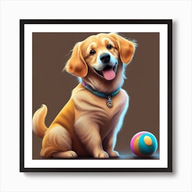 Golden Retriever 2 Art Print