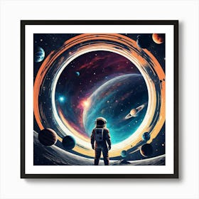 Astronaut In Space 3 Art Print