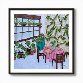 Being In The Roof Garden Art Print