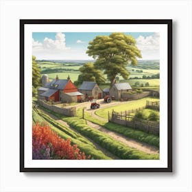 Farm Road Art Print