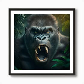 Gorilla In The Jungle 2 Art Print