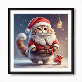 Christmas Cat 2 Art Print