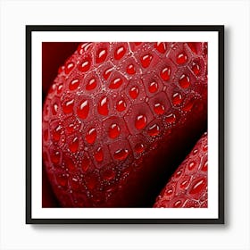 Close Up Of Red Strawberries Art Print