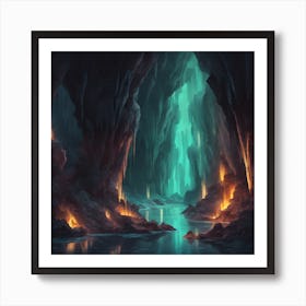 Fantasy Caves Art Print