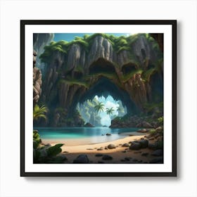 Island Cave Poster