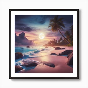 Sunset On The Beach 5 Art Print