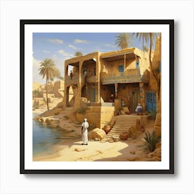 Egyptian Village Art Print