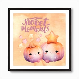 Sweet Moments little pumpkins Art Print