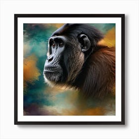 Chimpanzee Portrait Art Print